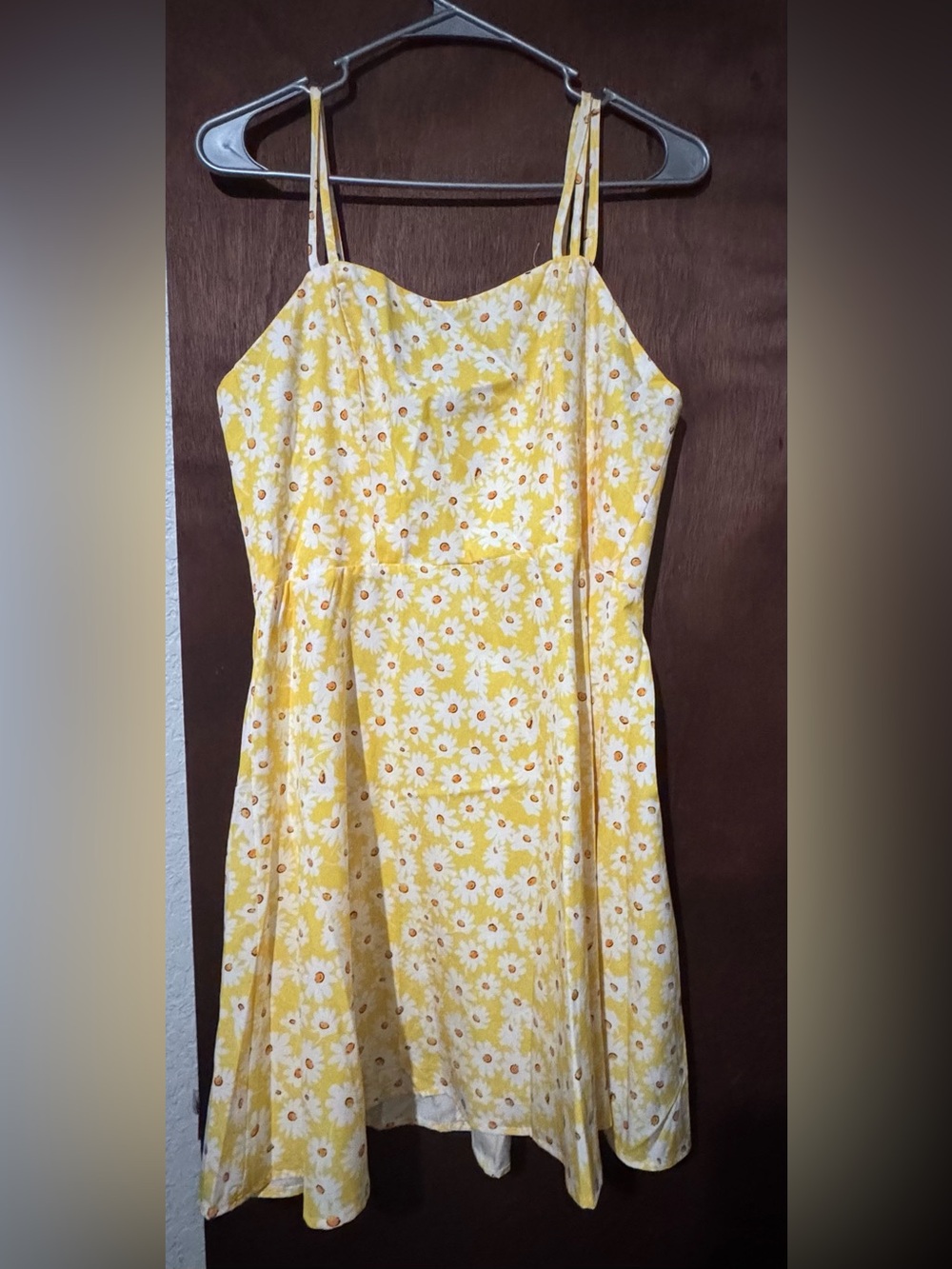 NWOT Women's Yellow Daisy Sundress - Strappy Floral Summer Dress
